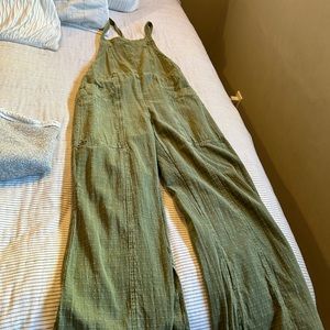 Free people olive green jumpsuit- perfect condition